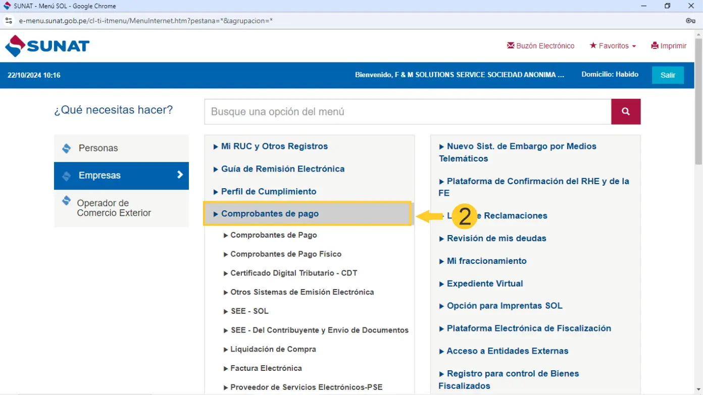 Subir Certificado Digital a SUNAT.